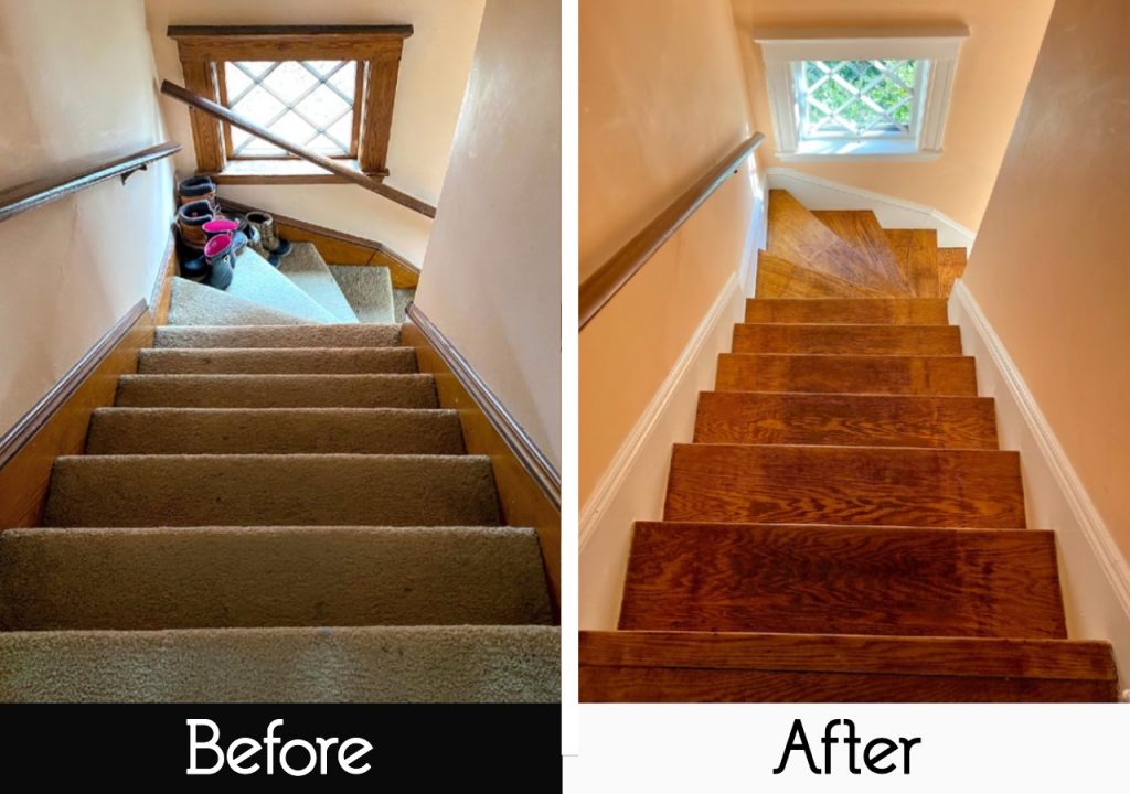 DIY Staircase Makeover - The Wood Grain Cottage